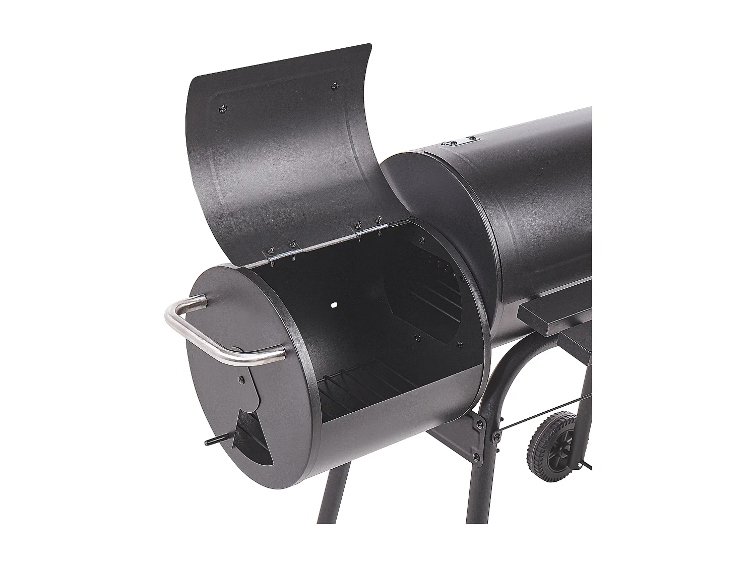 Grill węglowy KATLA Z wędzarnią Metal Czarny