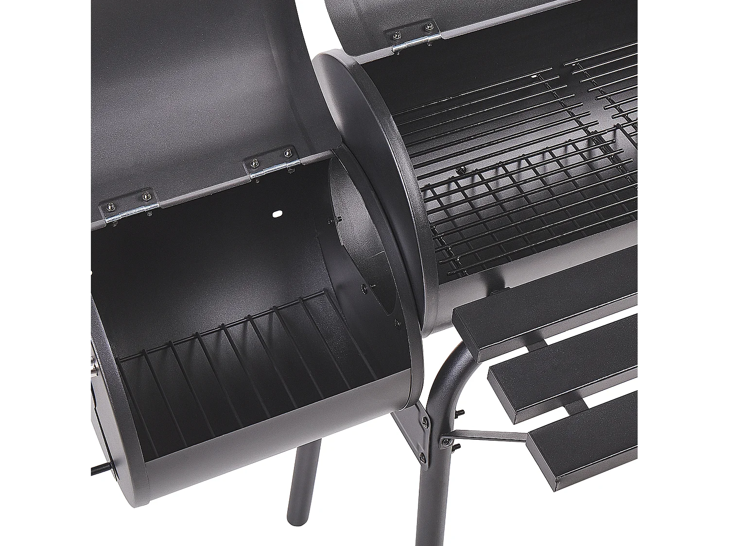 Grill węglowy KATLA Z wędzarnią Metal Czarny