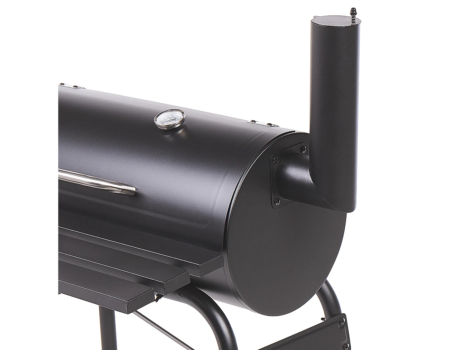 Gril à charbon de bois KATLA avec fumoir Métal Noir