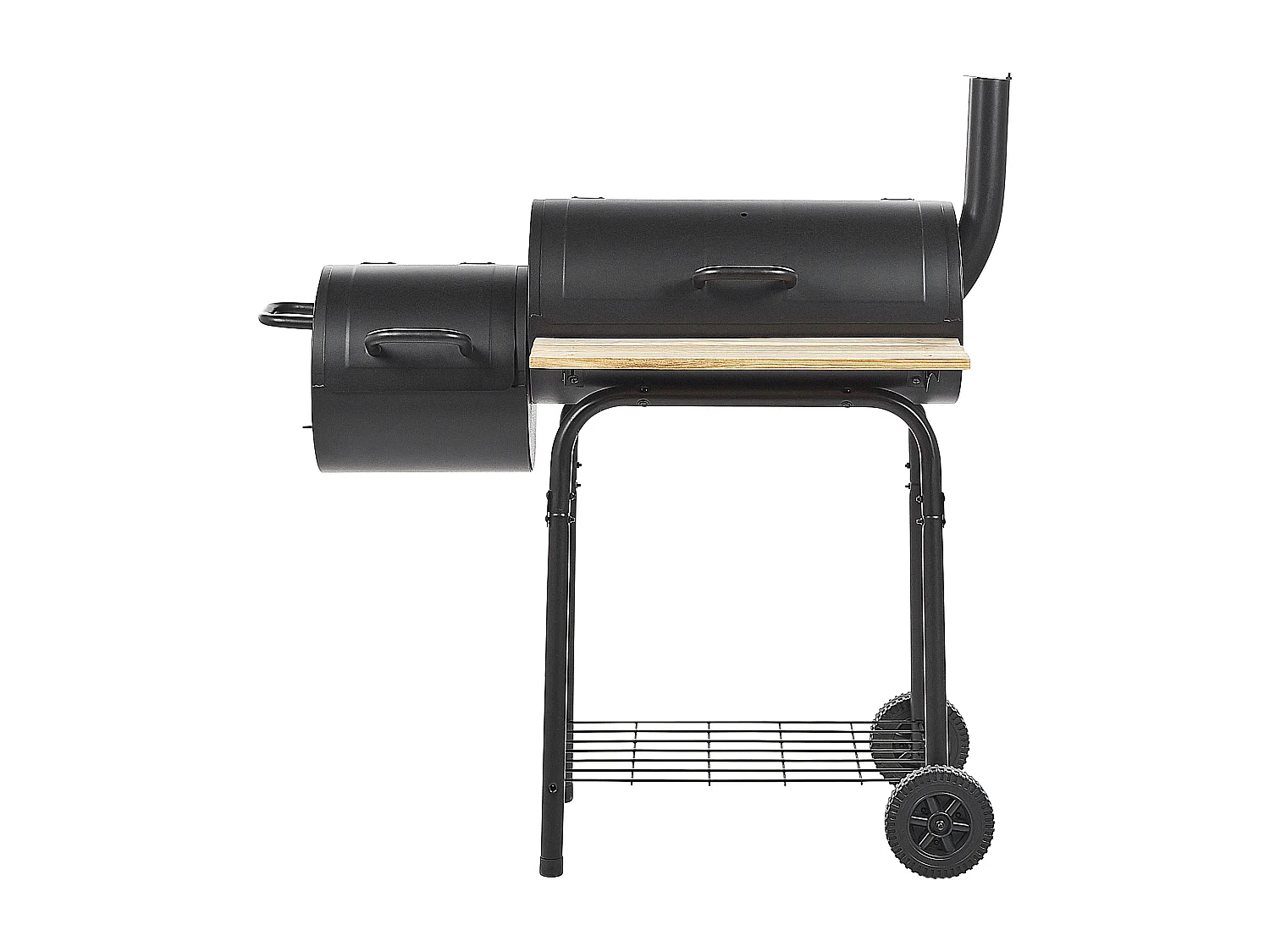 Grill węglowy SATAH Z wędzarnią Metal Czarny