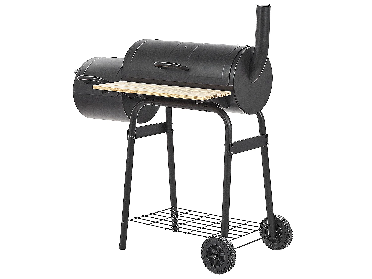 Charcoal BBQ Grill SATAH with Smoker Metal Black
