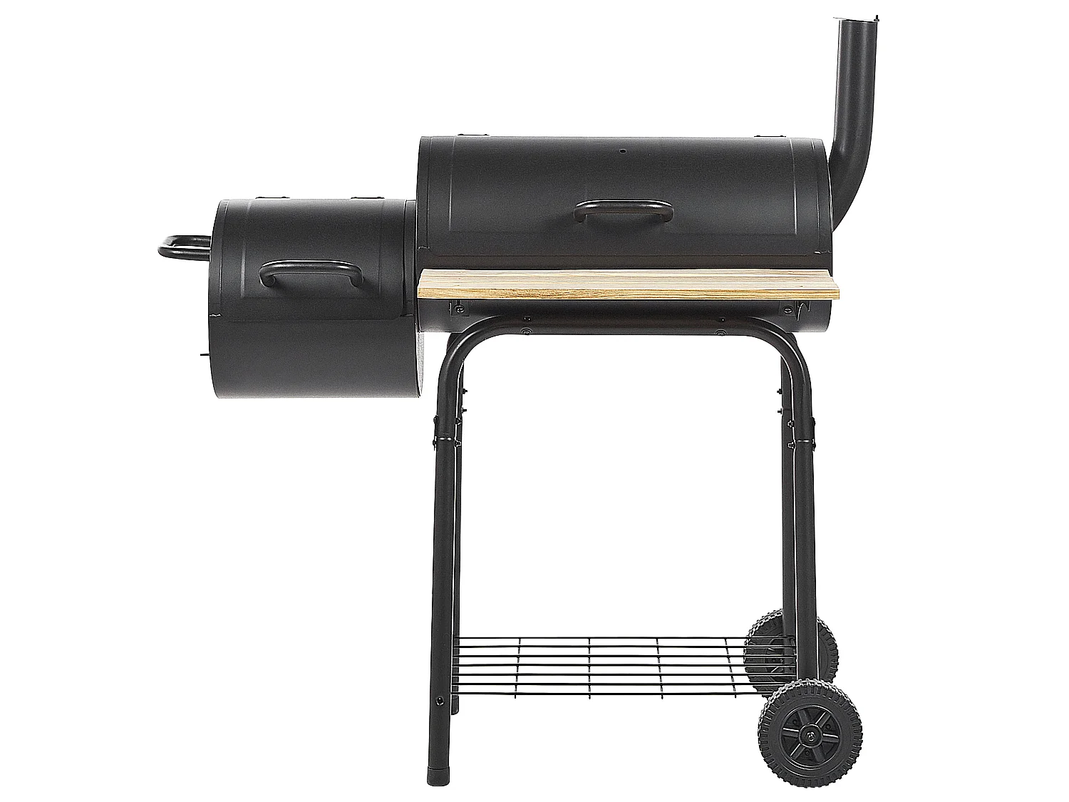 Charcoal BBQ Grill SATAH with Smoker Metal Black
