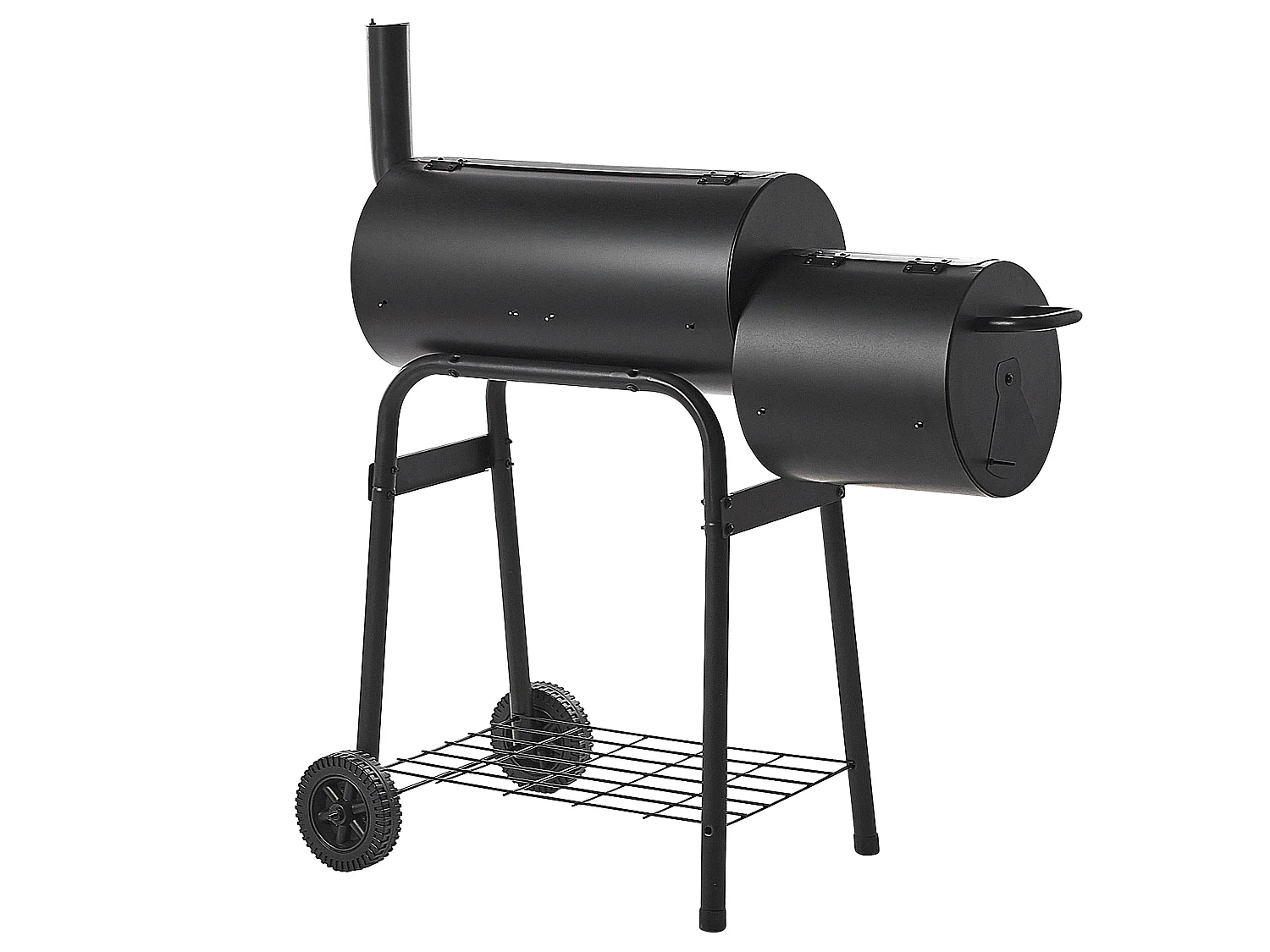 Charcoal BBQ Grill SATAH with Smoker Metal Black
