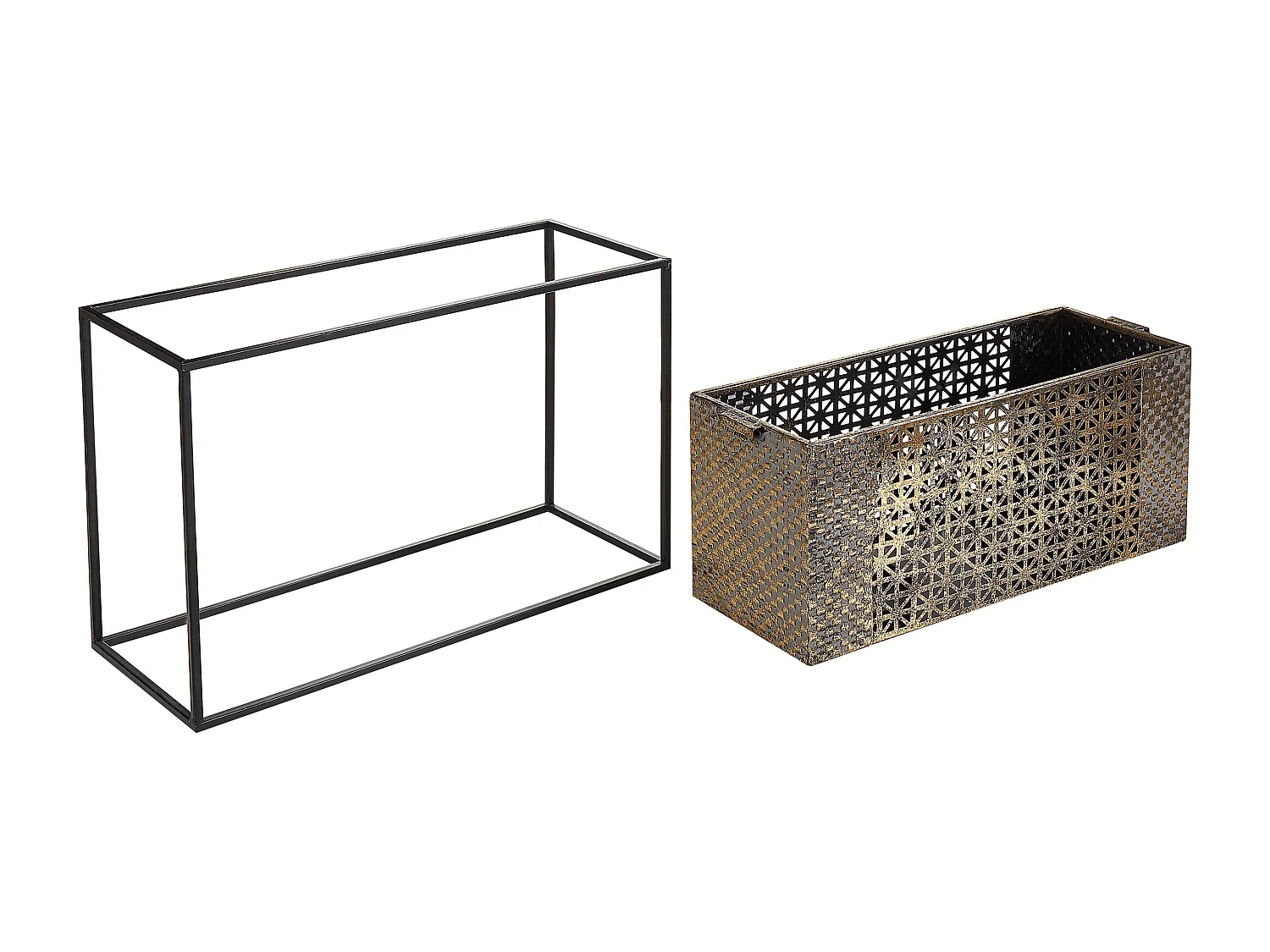 Kaarshouder AMAMI Metaal 26 cm Zwart/goud