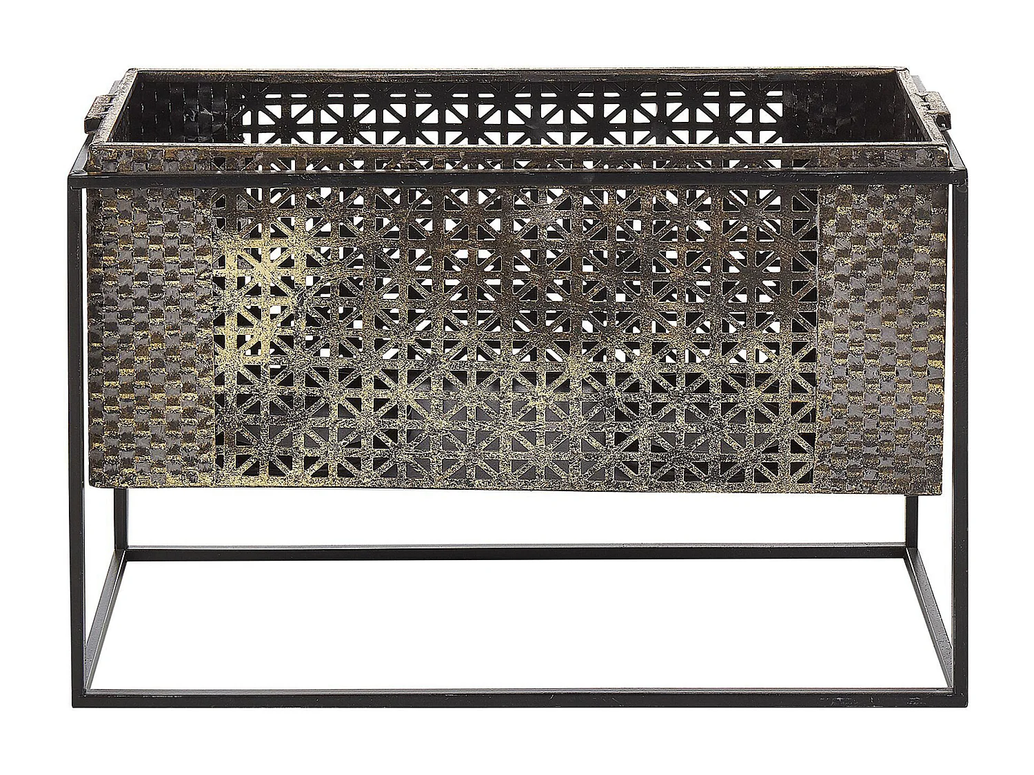 Bougeoir AMAMI Métal 26 cm Noir/doré