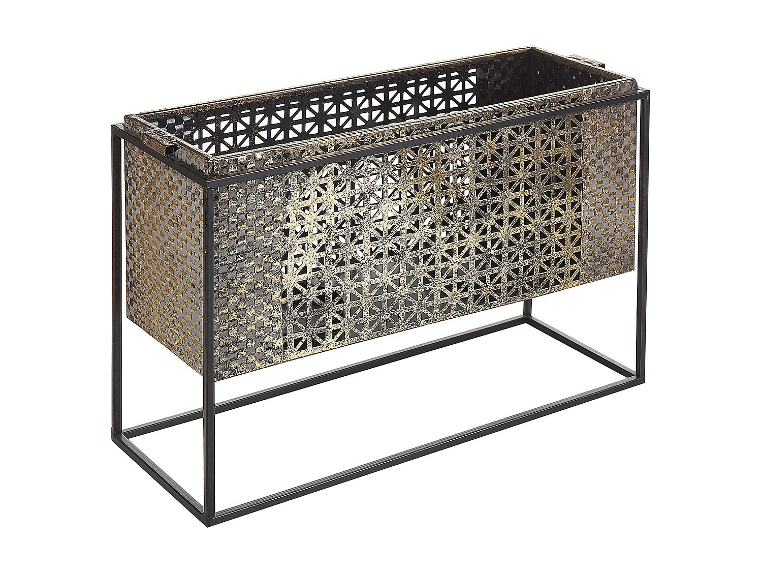 Bougeoir AMAMI Métal 26 cm Noir/doré