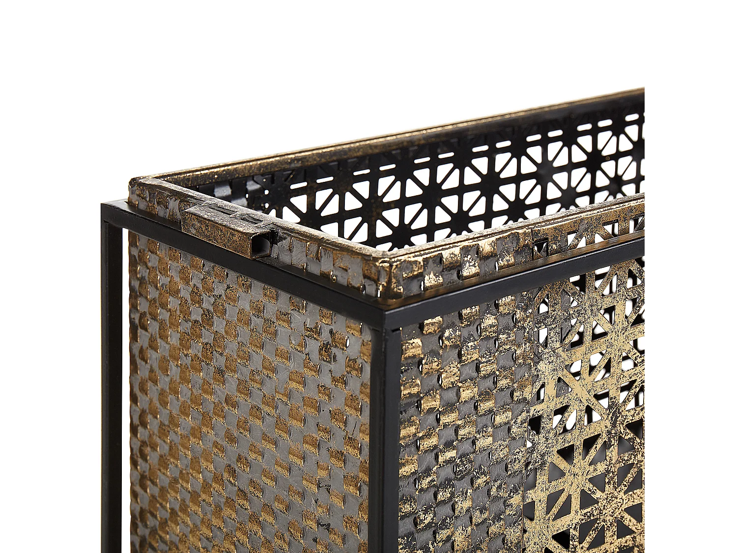 Bougeoir AMAMI Métal 26 cm Noir/doré