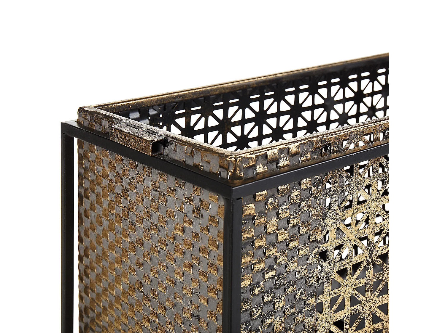 Bougeoir AMAMI Métal 26 cm Noir/doré