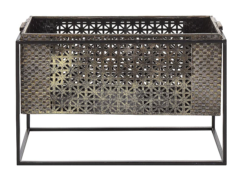 Bougeoir AMAMI Métal 26 cm Noir/doré