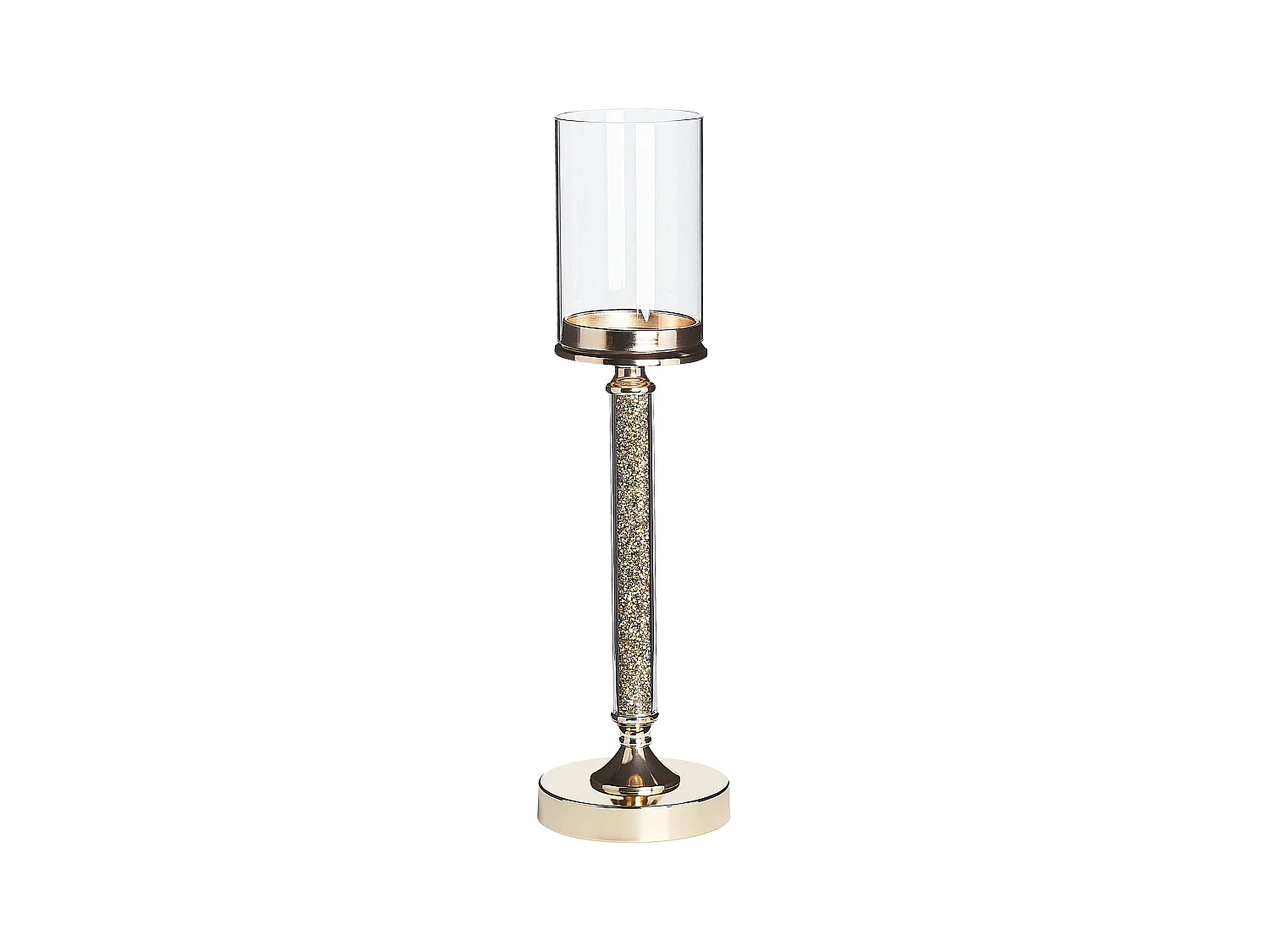 Bougeoir ABBEVILLE Verre 48 cm Doré