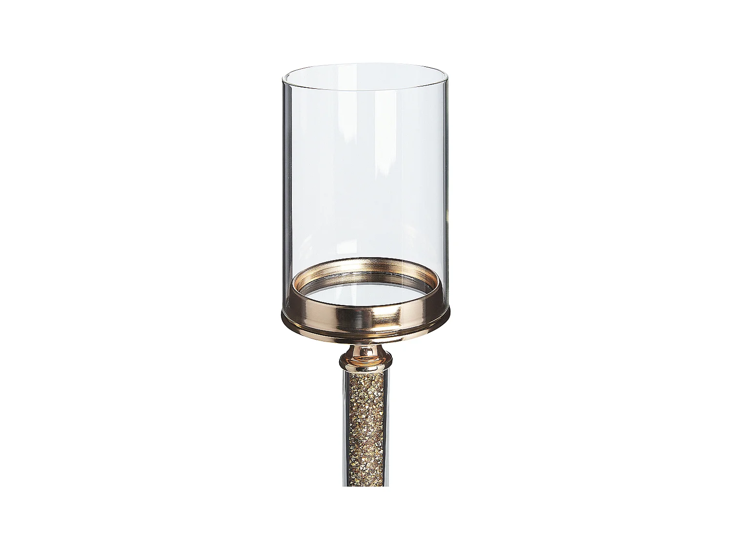 Bougeoir ABBEVILLE Verre 48 cm Doré