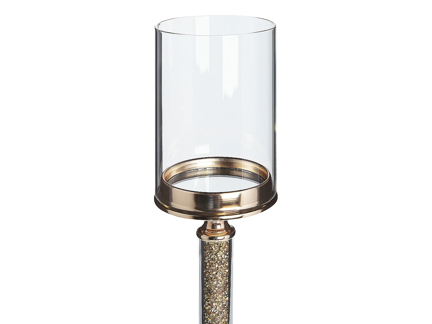 Bougeoir ABBEVILLE Verre 48 cm Doré