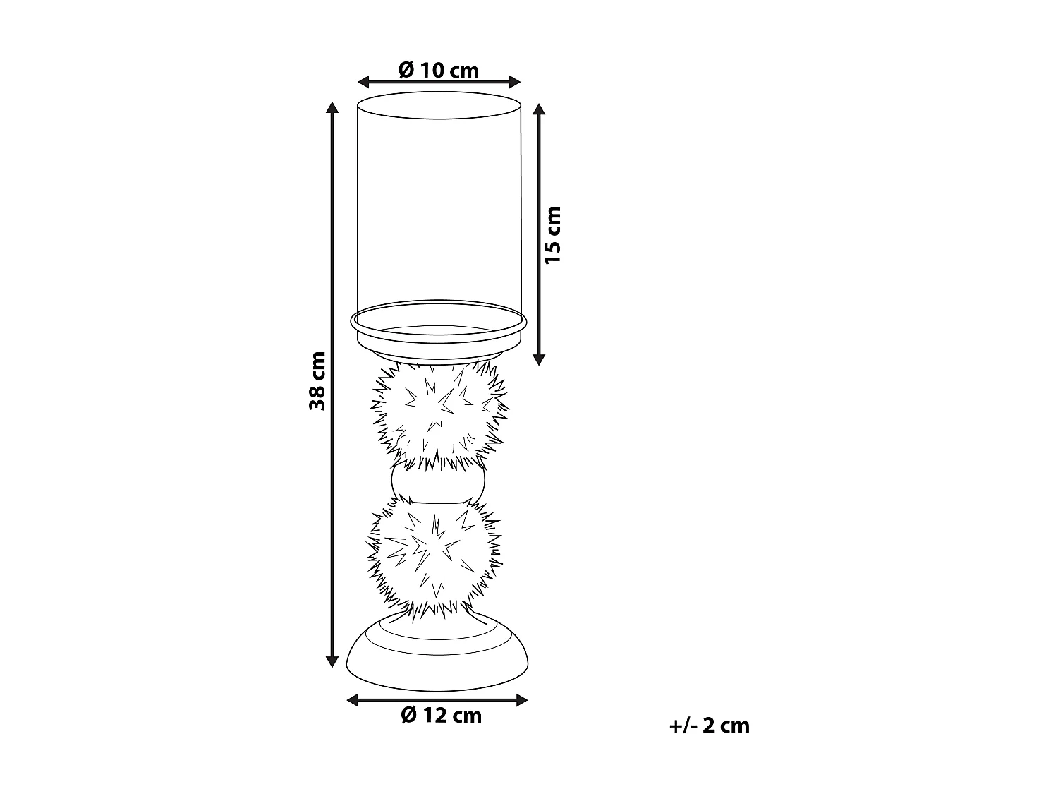 Klassischer Kerzenständer für besonderes Flair silber braun Höhe 38 cm Padre