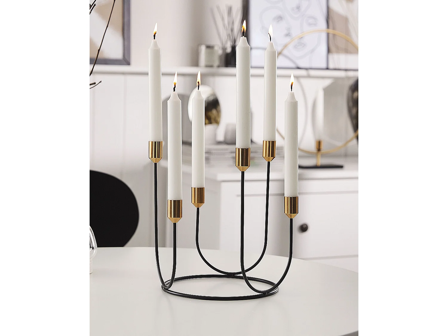 Bougeoir PANAY Métal 25 cm Noir