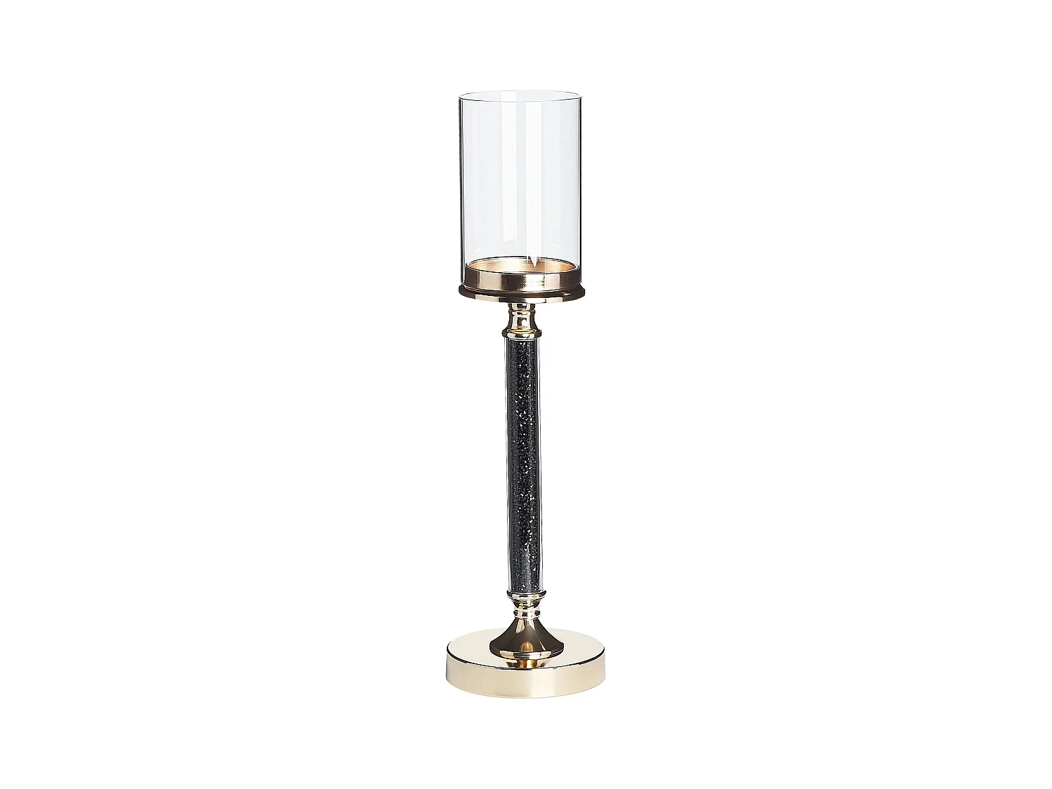 Bougeoir ABBEVILLE Verre 48 cm Noir