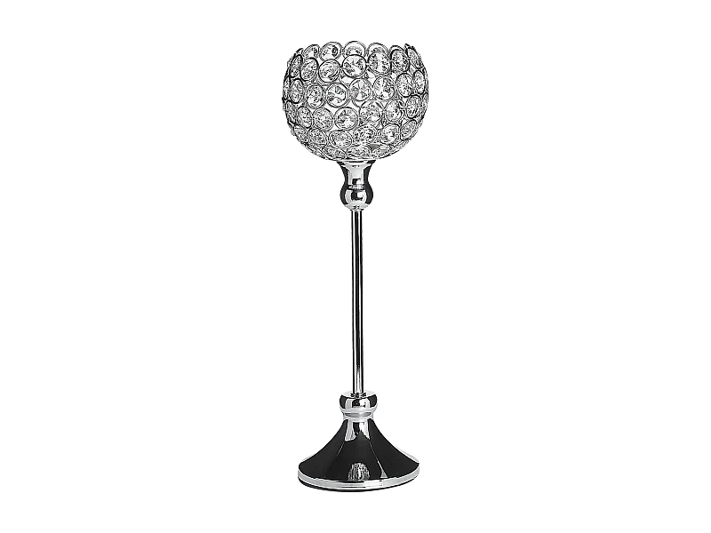 Bougeoir ESTERNAY Métal 27 cm Argenté