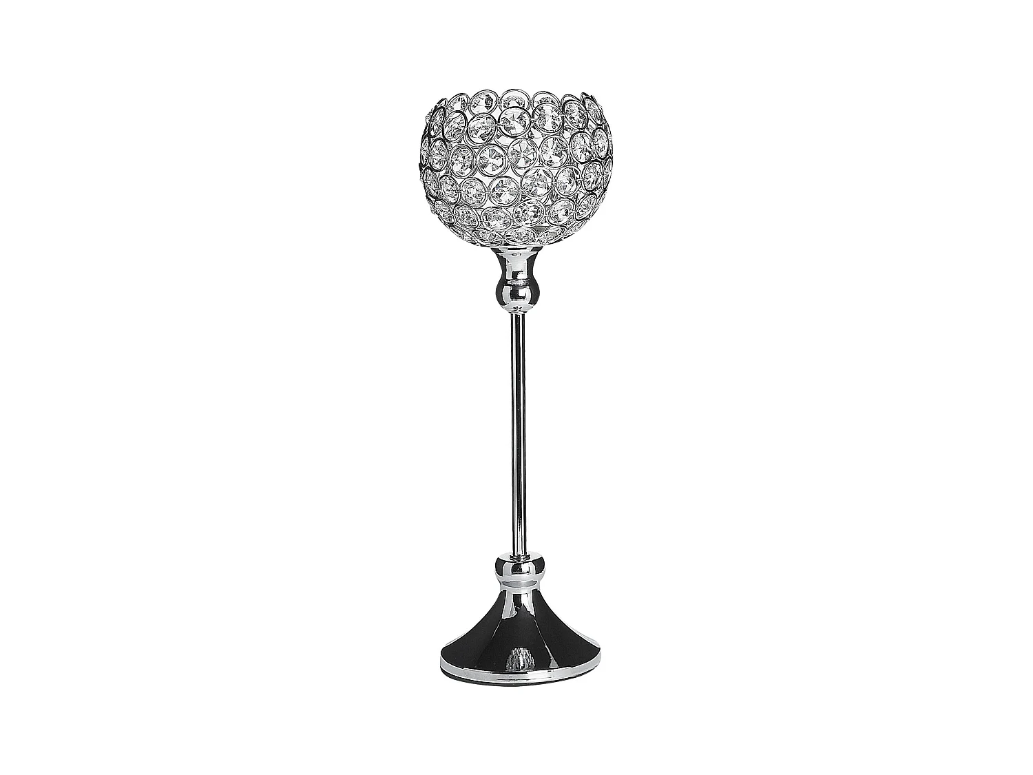 Bougeoir ESTERNAY Métal 27 cm Argenté