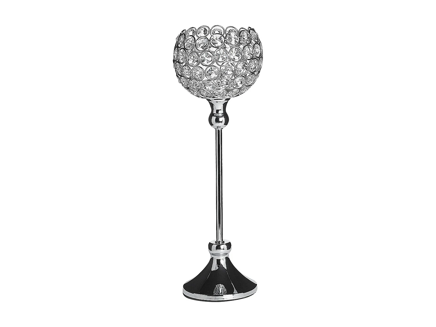 Bougeoir ESTERNAY Métal 27 cm Argenté