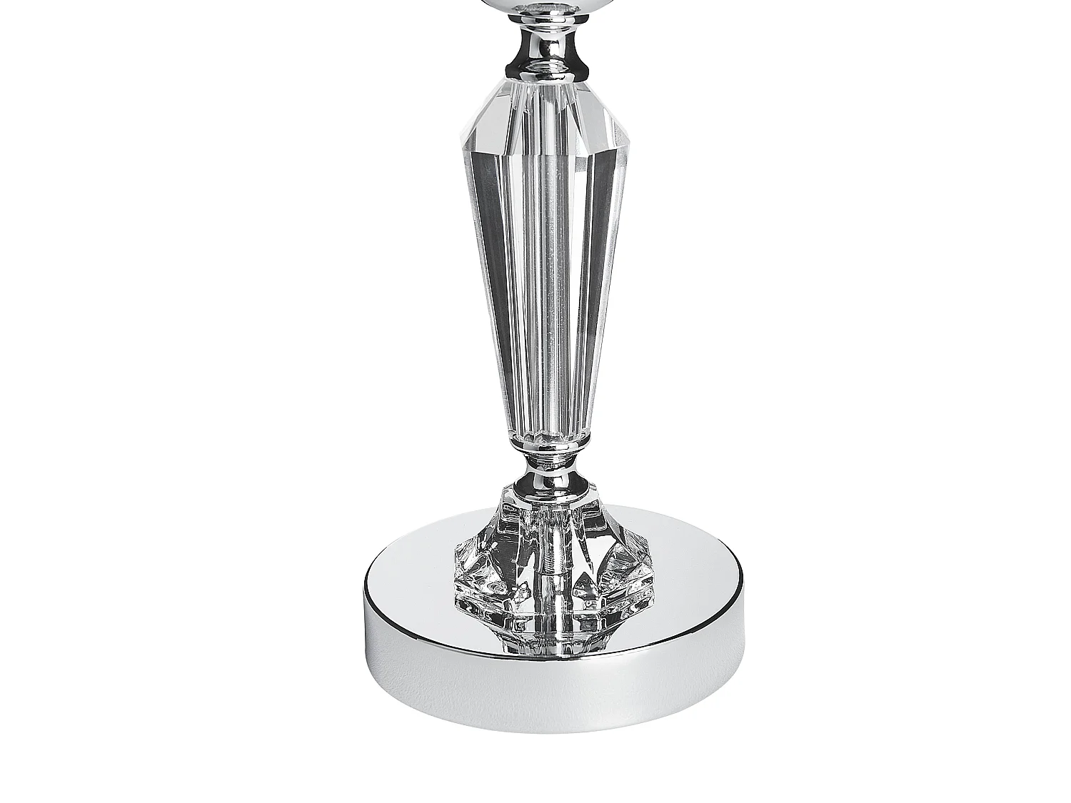 Bougeoir BONAO Verre 42 cm Argenté
