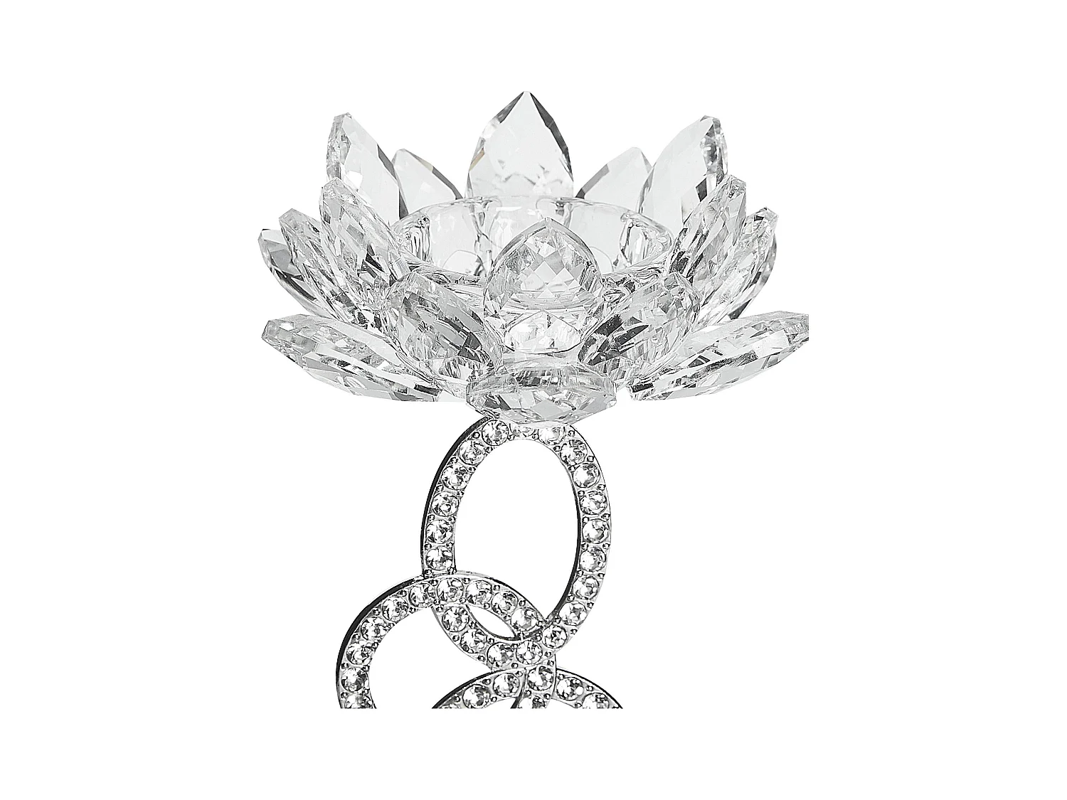 Candelabro OVIEDO Vidro 27 cm Prateado