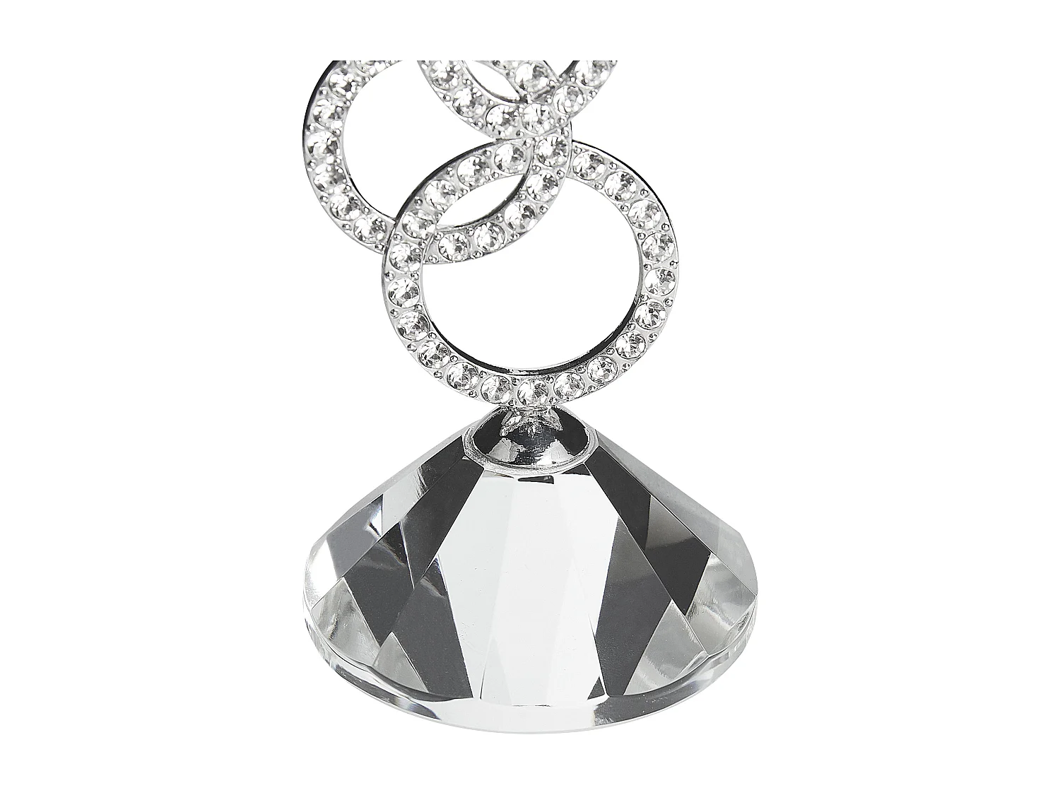 Candelero OVIEDO Vidrio 27 cm Plateado