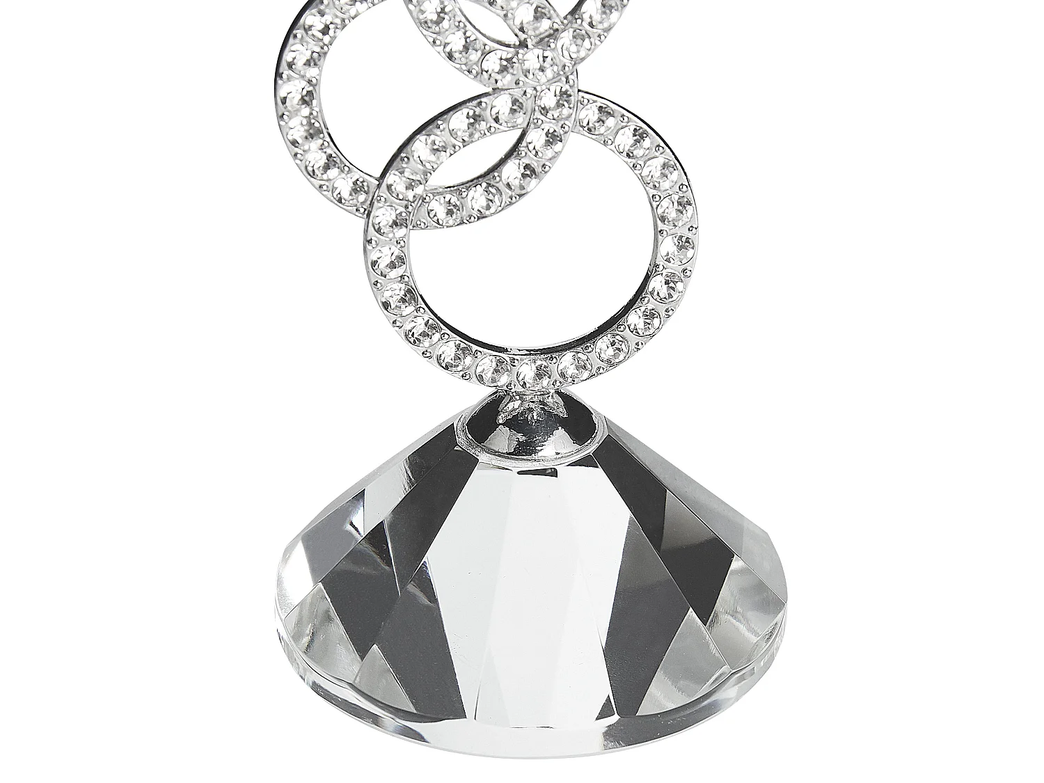 Bougeoir OVIEDO Verre 27 cm Argenté