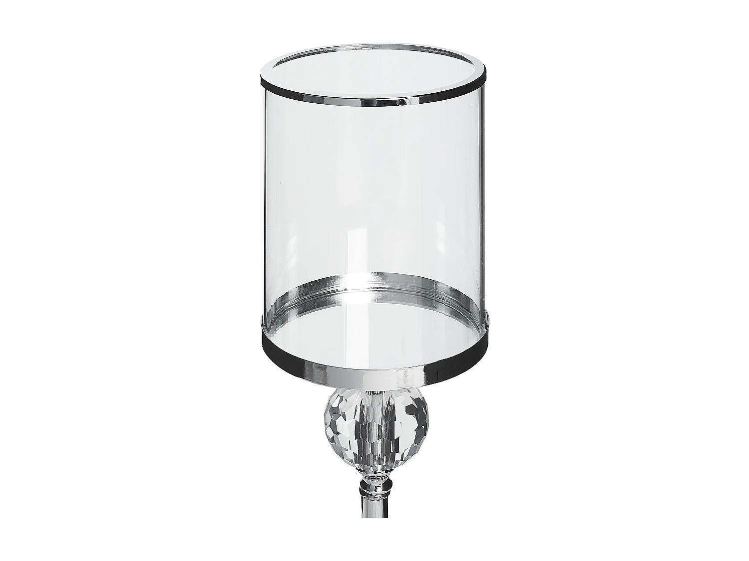 Bougeoir COTUI Verre 58 cm Argenté