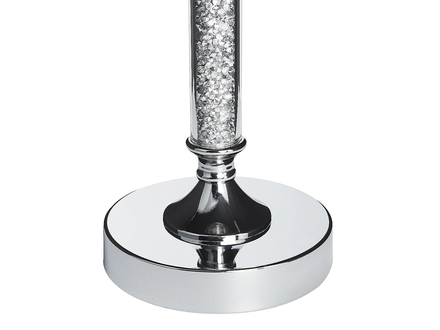 Bougeoir ABBEVILLE Verre 48 cm Argenté