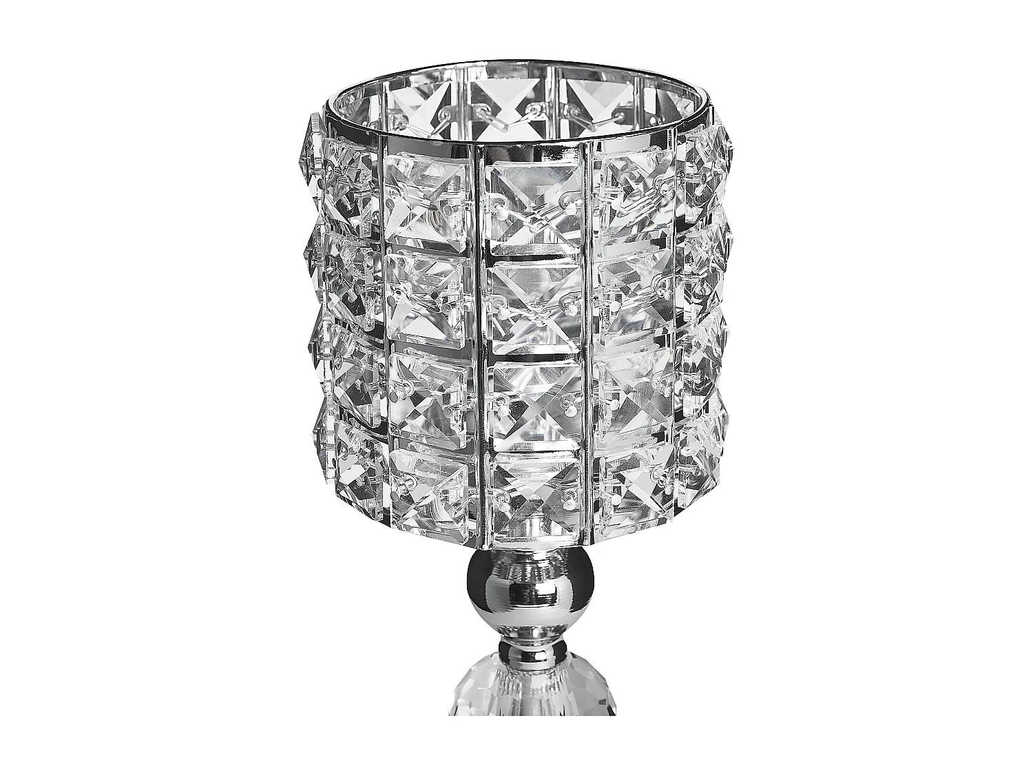 Bougeoir AVORD Verre 33 cm Argenté