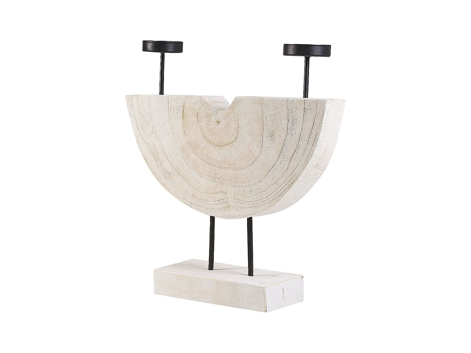 Bougeoir APANGO Bois 35 cm Blanc