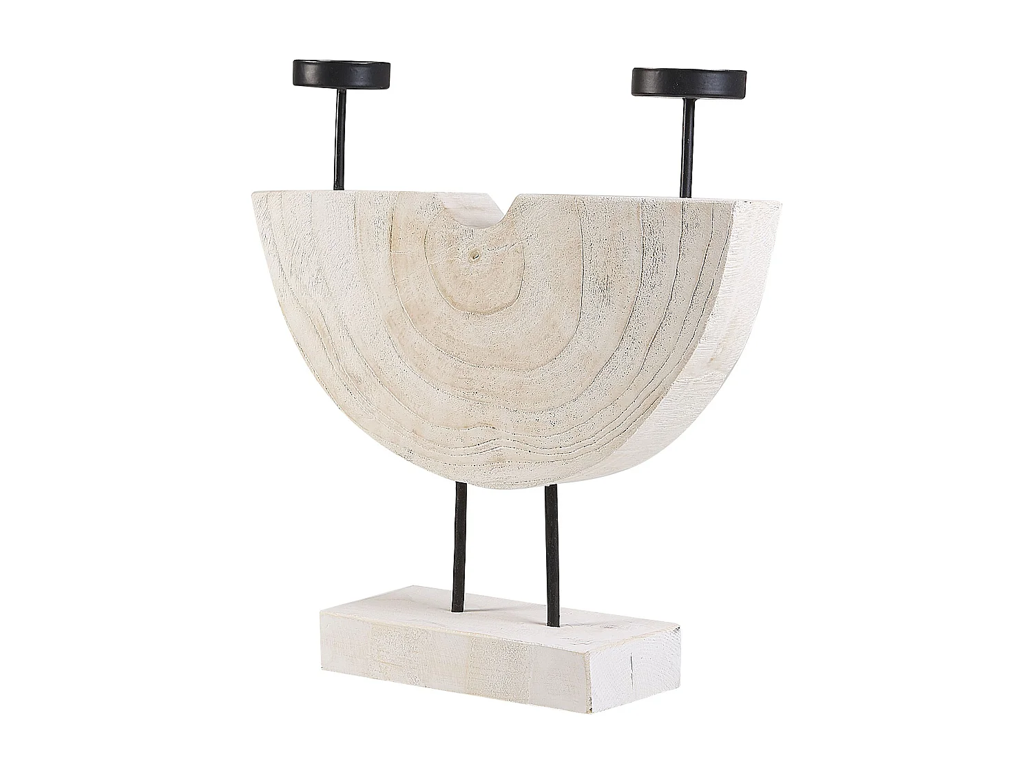 Bougeoir APANGO Bois 35 cm Blanc