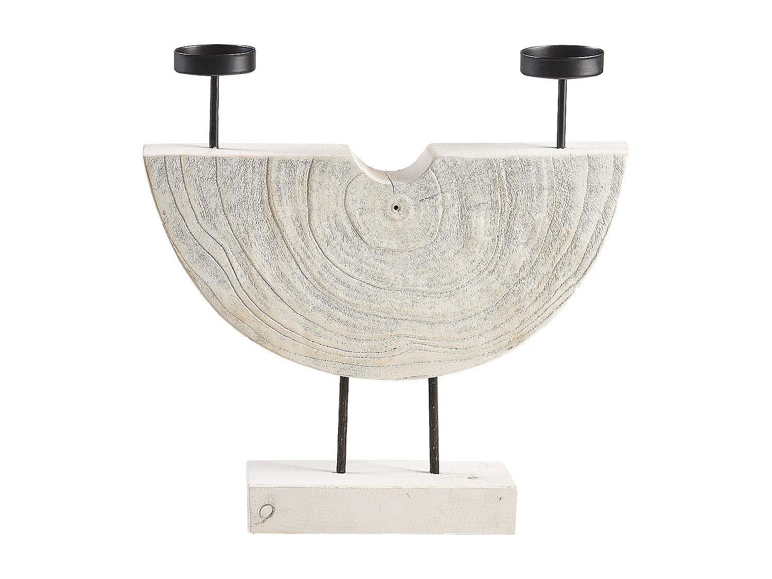 Bougeoir APANGO Bois 35 cm Blanc