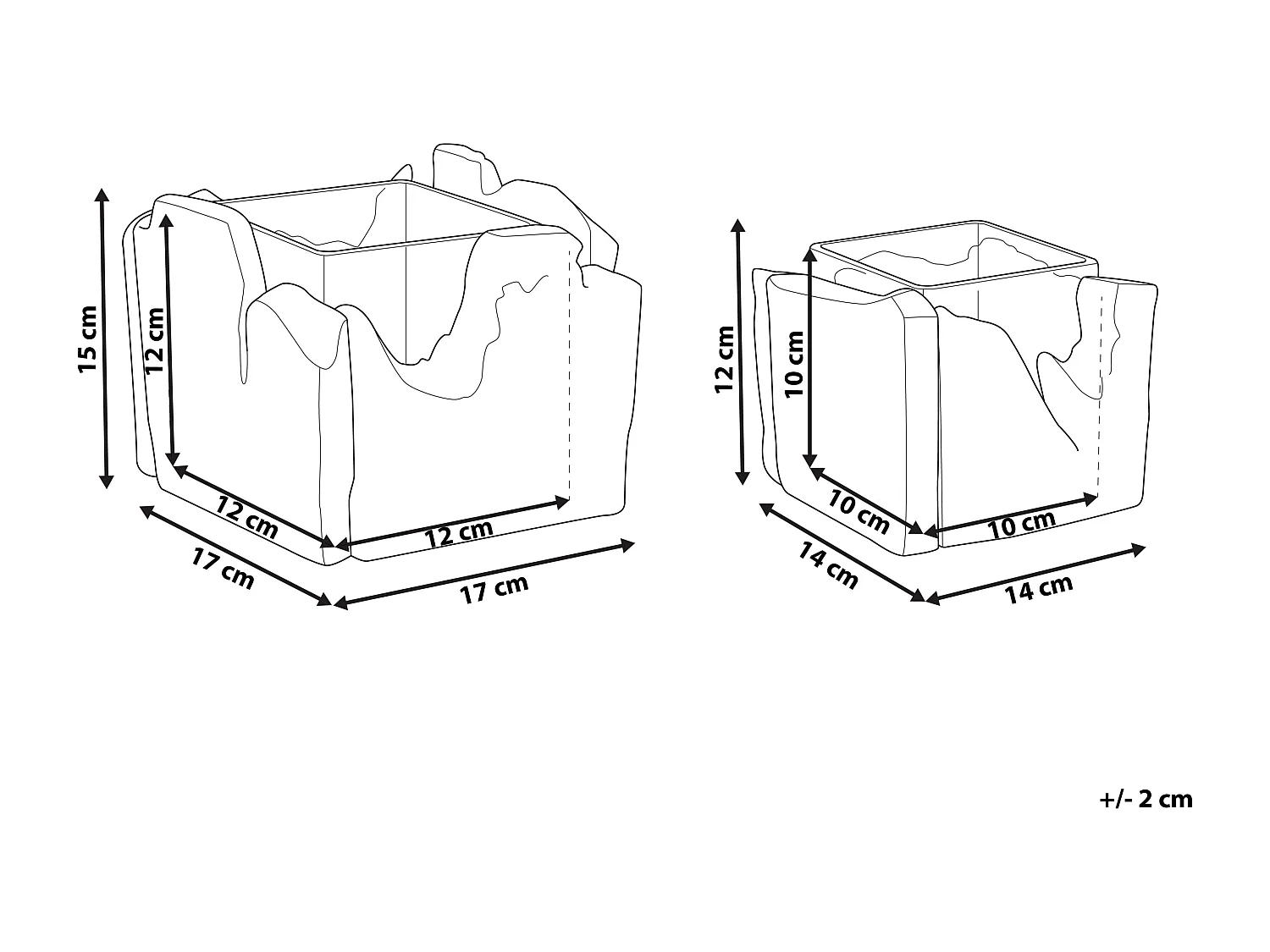 Conjunto de 2 castiçais PLATEROS Madeira 15/12 cm Castanho escuro