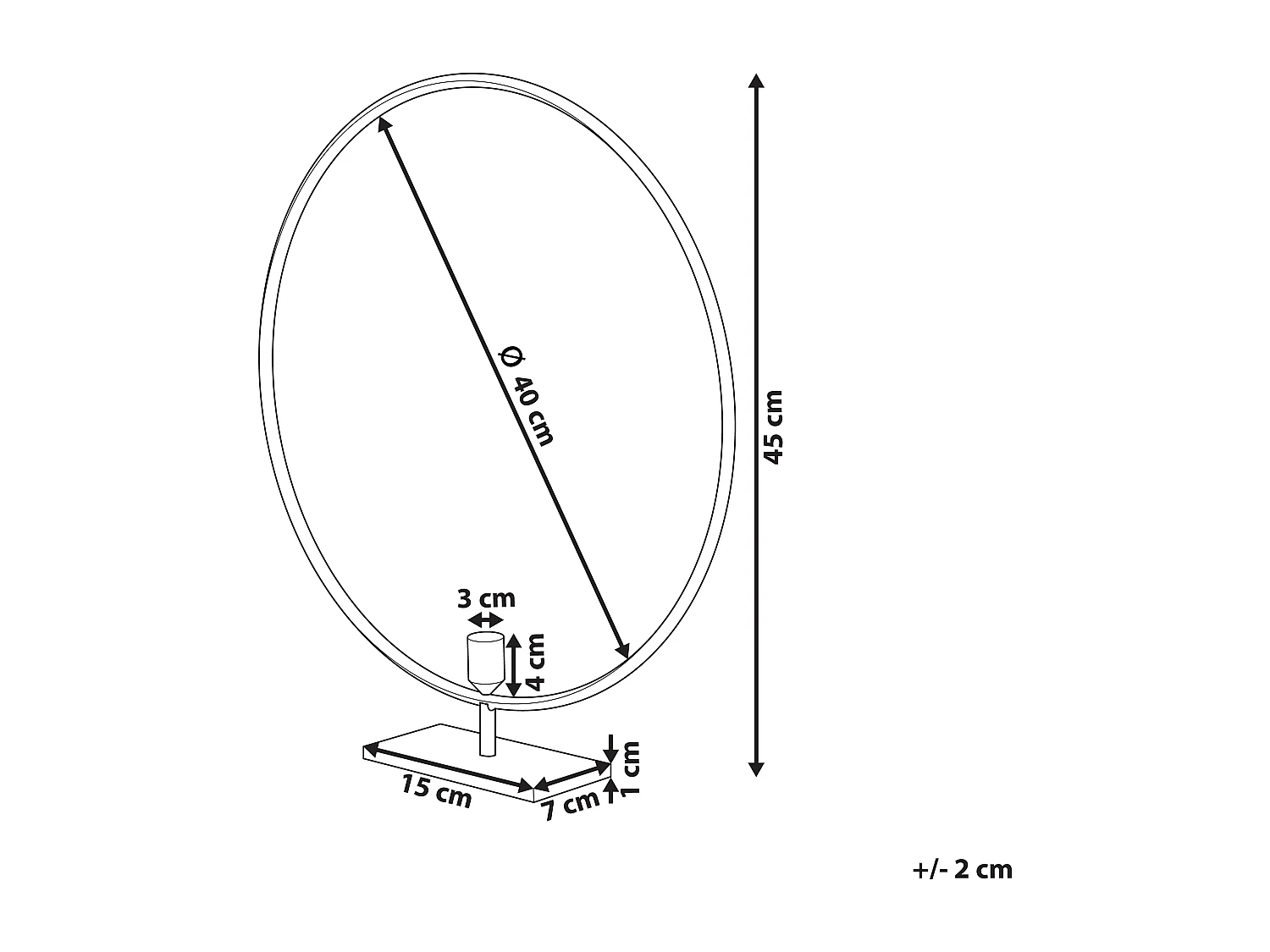 Moderner Kerzenständer in edlem Gold aus Metall Rund für 1 Kerze Seram