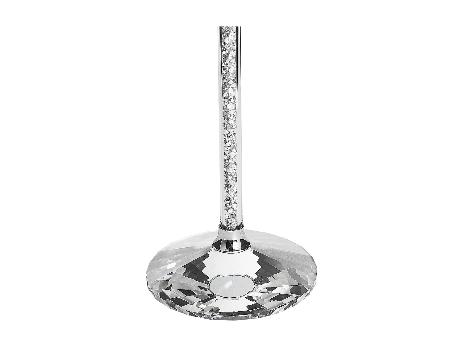 Bougeoir KOFI Verre 23 cm Argenté