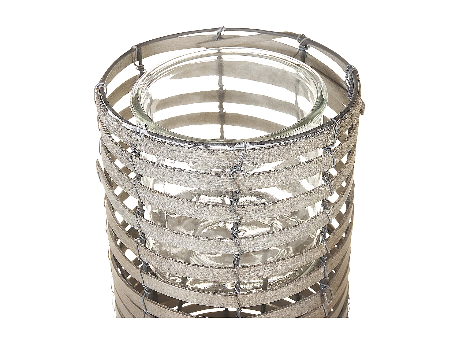 Conjunto de 3 castiçais ROVARE 60/39/25 cm Cinzento