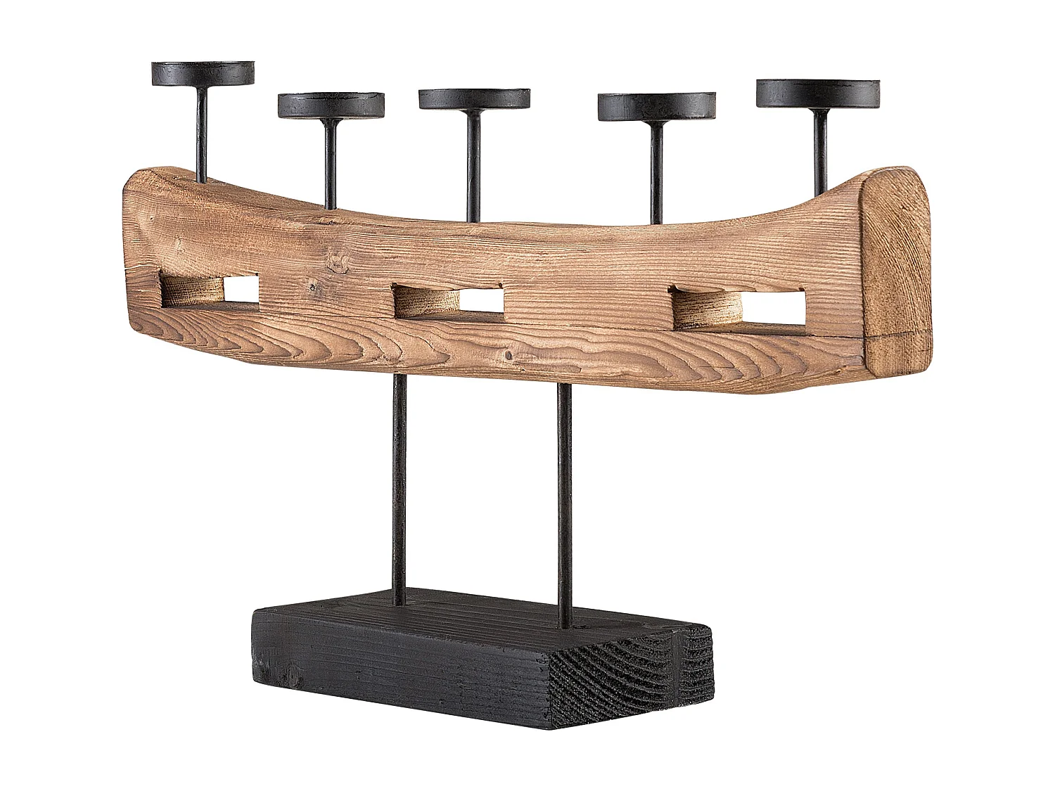 Bougeoir GUATEMALA Bois de pin 36 cm Marron