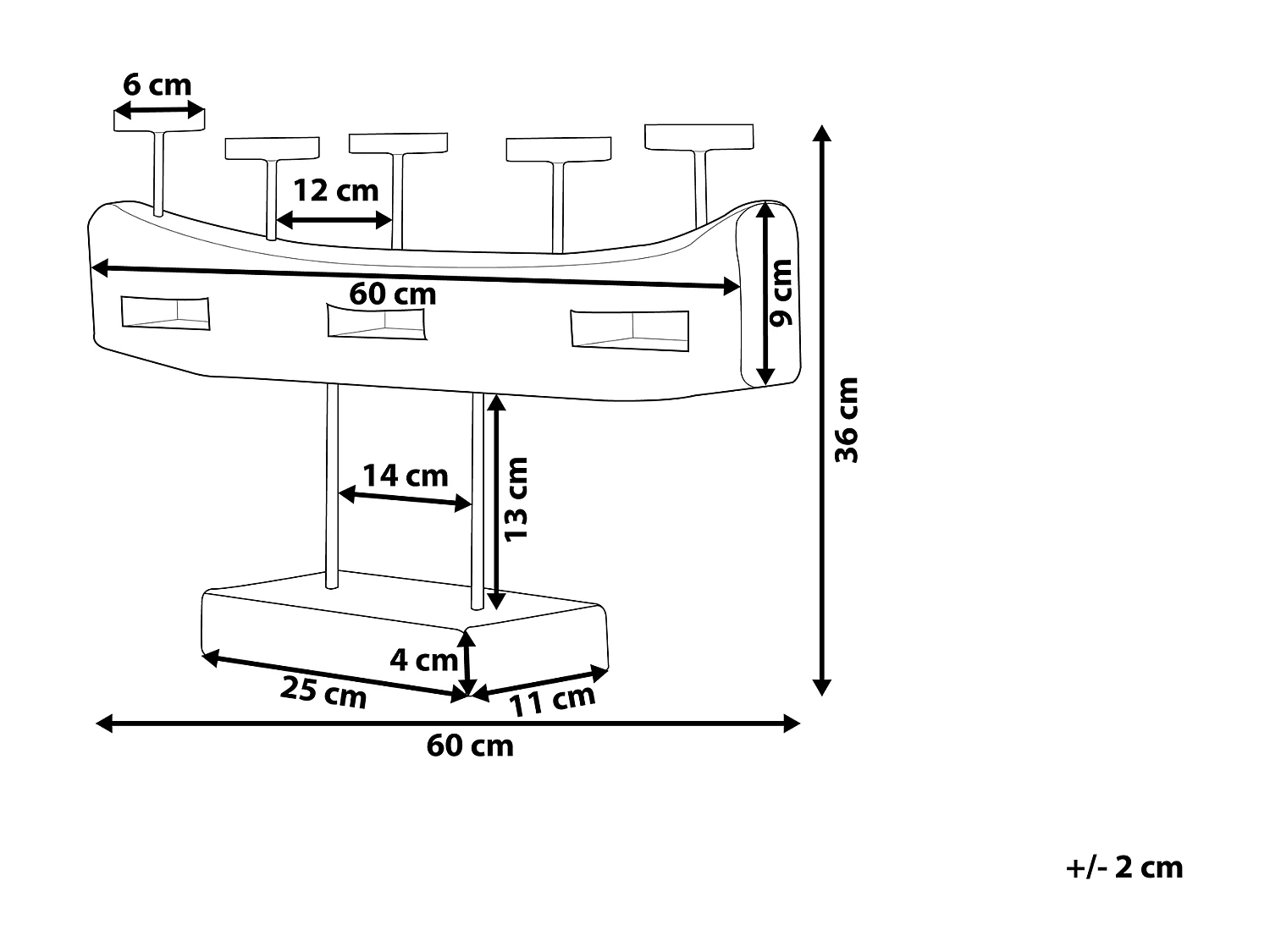 Candelabro GUATEMALA Madeira 36 cm Castanho