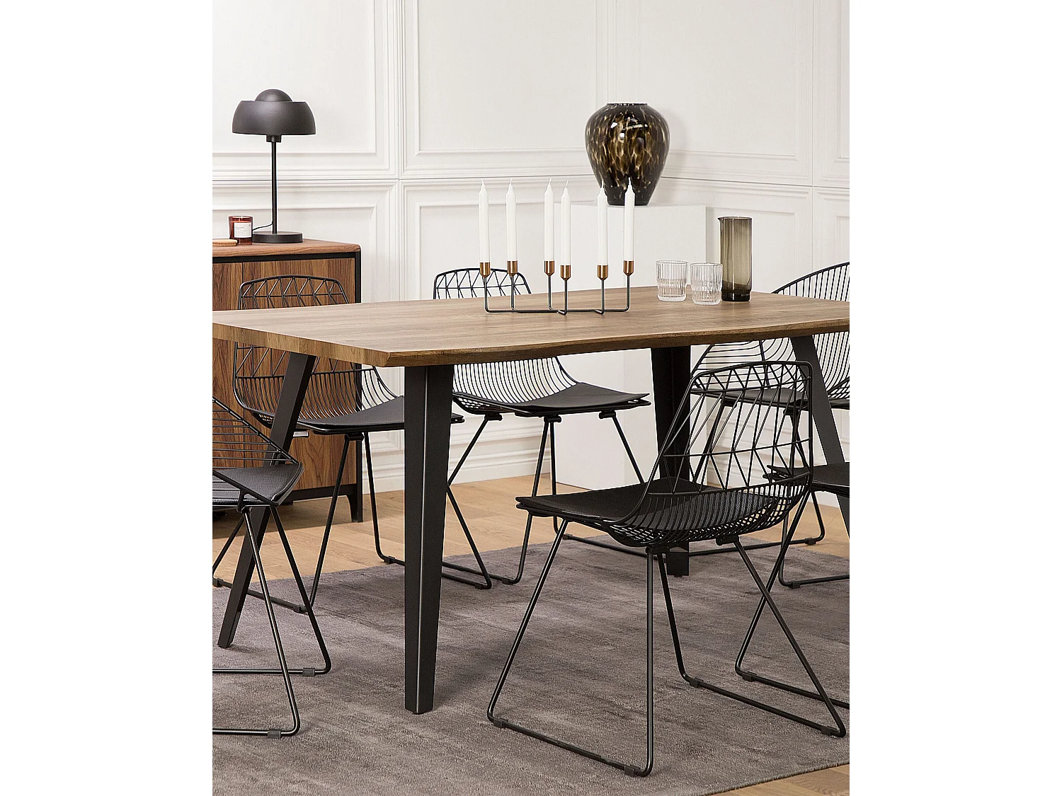 Świecznik BANGKA Metal 12 cm Czarny