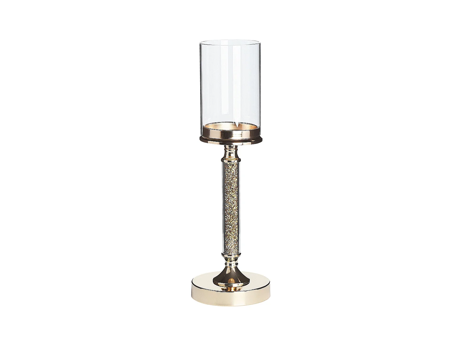 Bougeoir ABBEVILLE Verre 41 cm Doré
