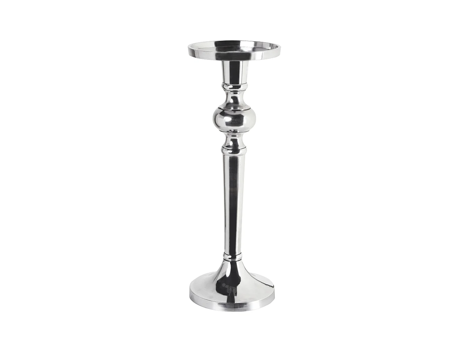 Bougeoir SANAFA Métal 41 cm Argenté