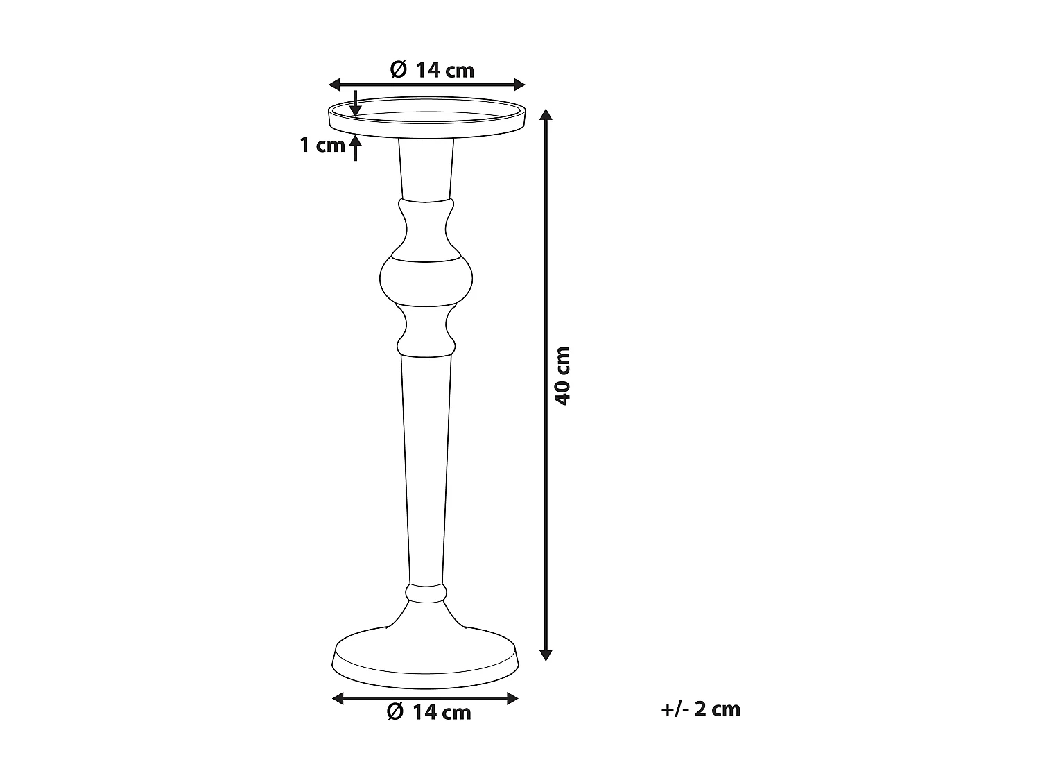 Kaarshouder SANAFA Metaal 41 cm Zilver