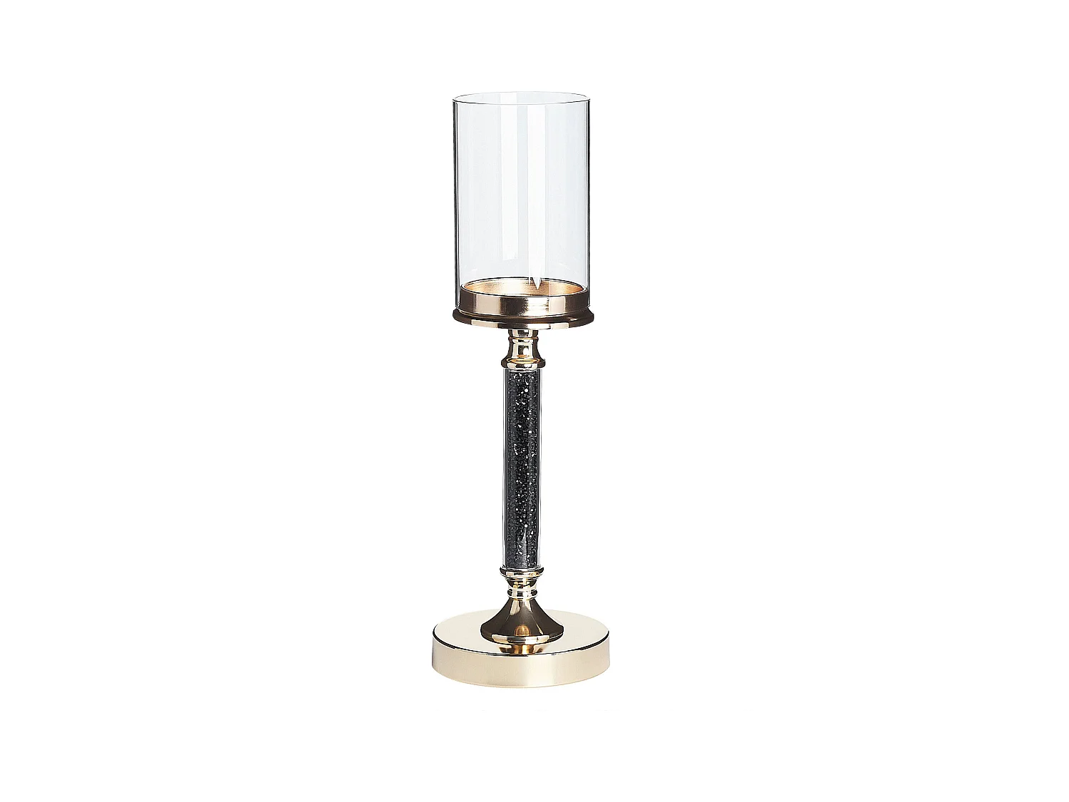 Bougeoir ABBEVILLE Verre 41 cm Noir