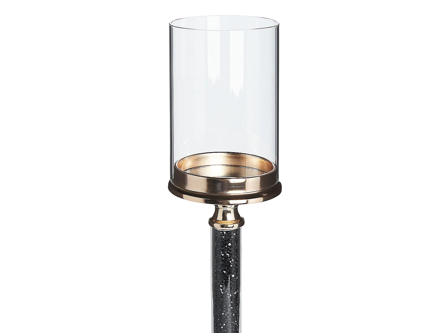 Bougeoir ABBEVILLE Verre 41 cm Noir