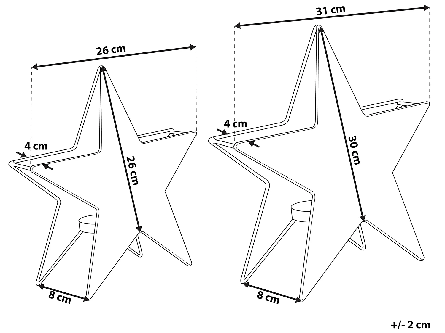 Lot de 2 bougeoirs TORNIO Métal 30/26 cm Argenté