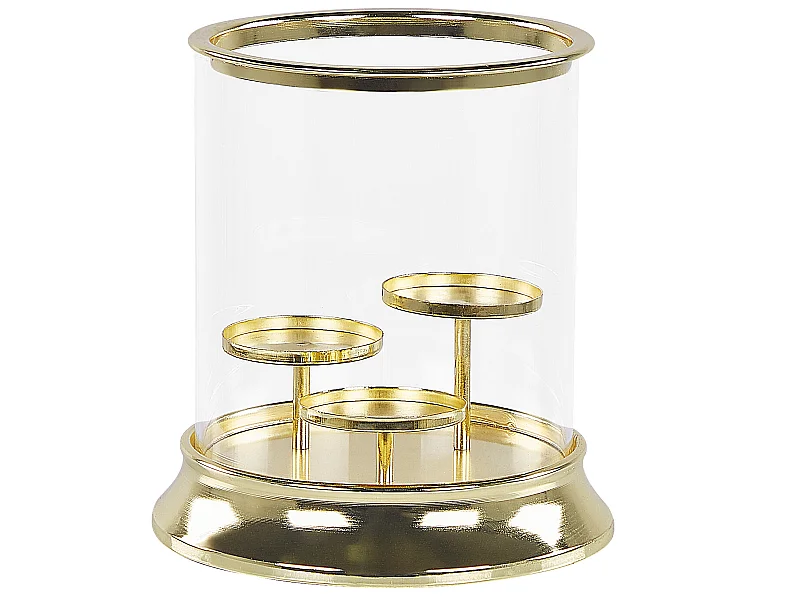 Kaarshouder CILEGON Glas 24 cm Goud