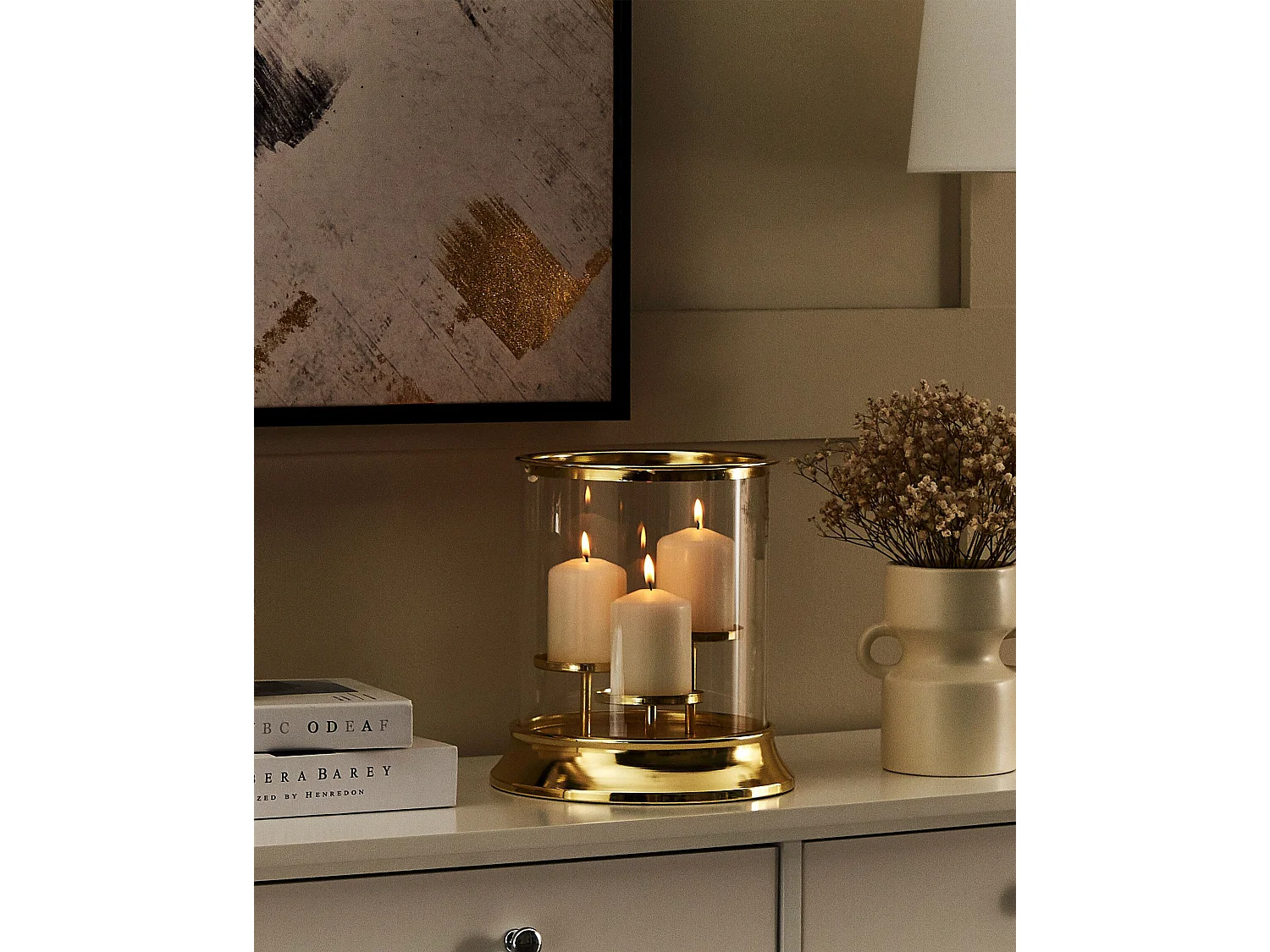 Candelabro CILEGON Vidro 24 cm Dourado