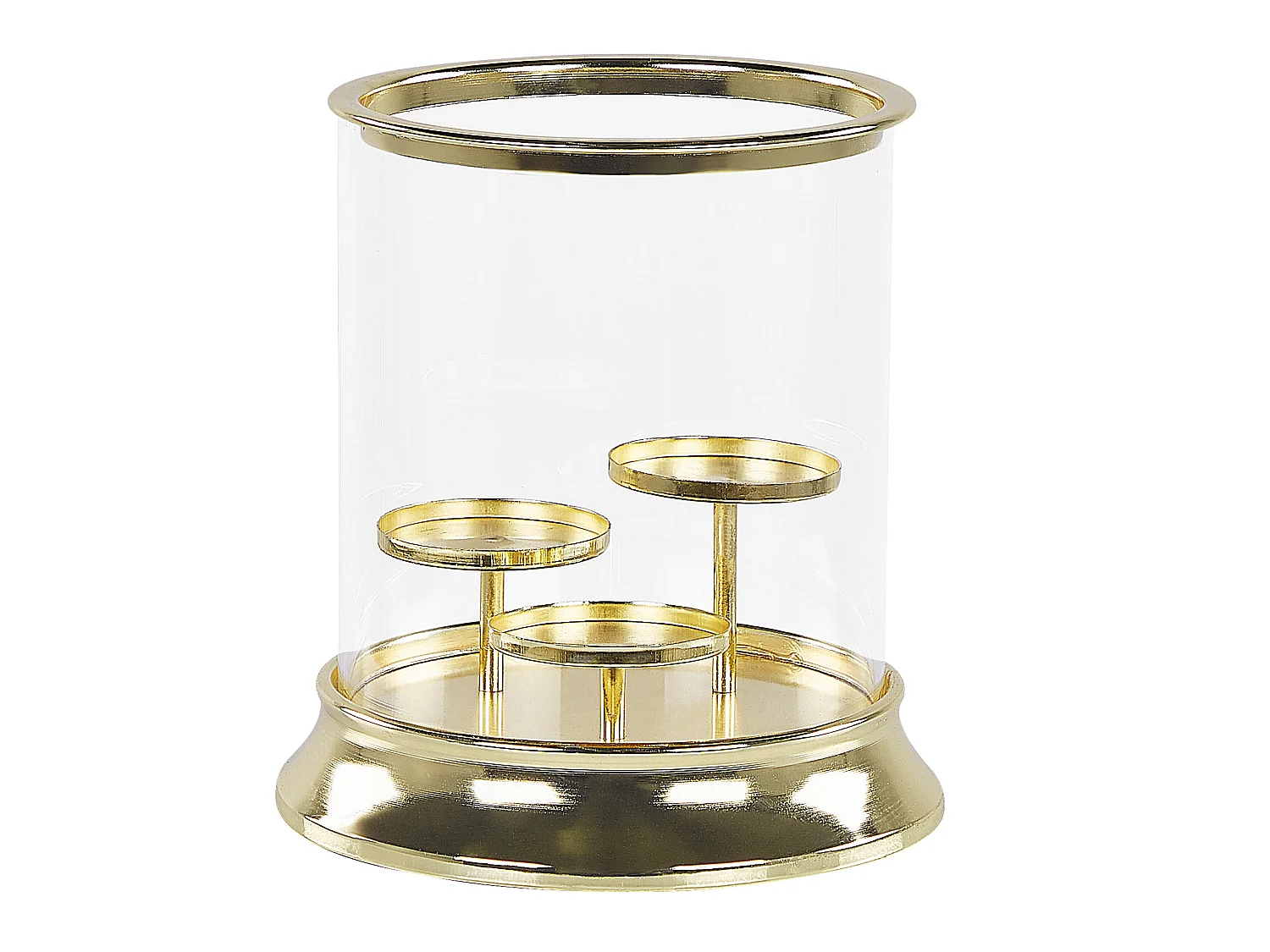 Bougeoir CILEGON Verre 24 cm Doré