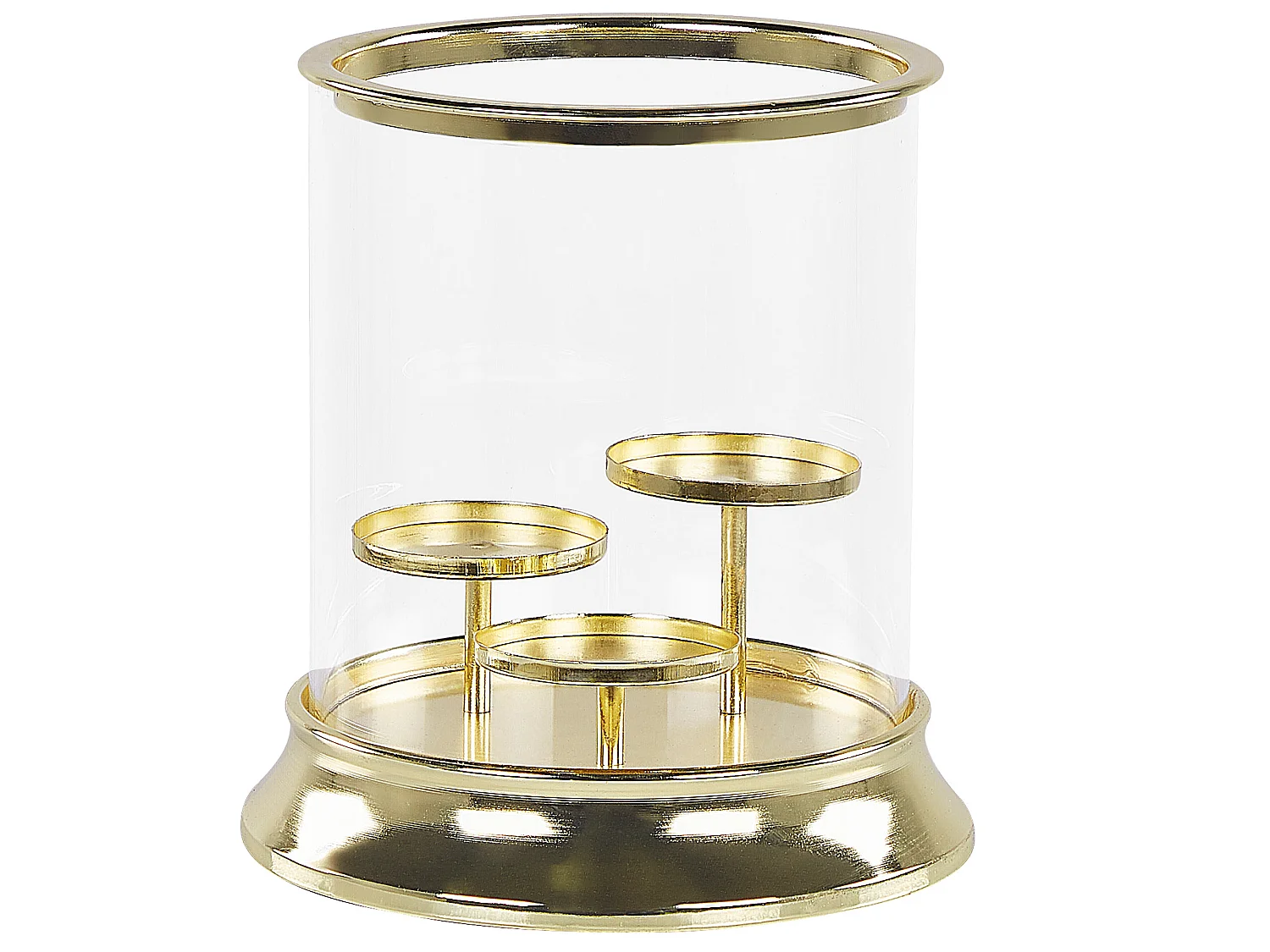 Bougeoir CILEGON Verre 24 cm Doré