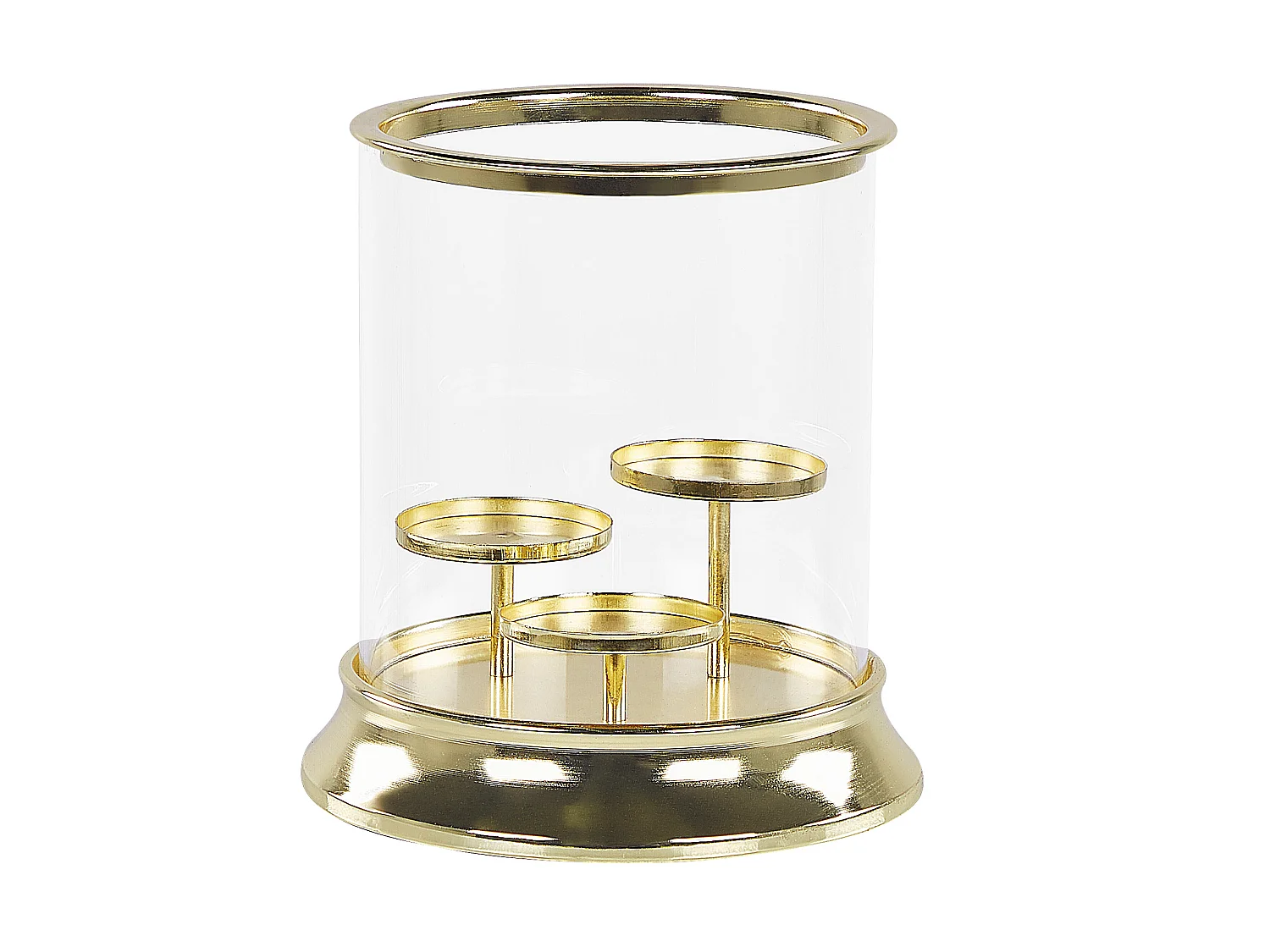 Bougeoir CILEGON Verre 24 cm Doré